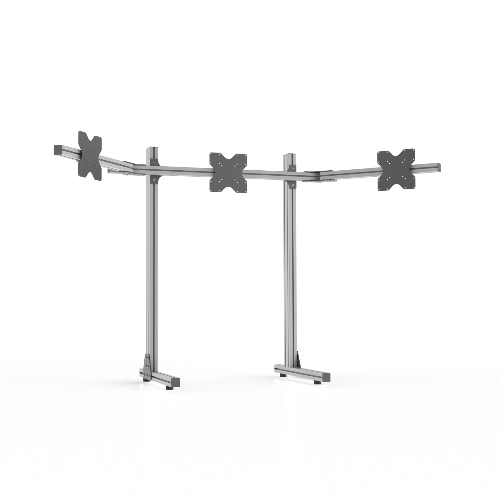 TRIPLE MONITOR STAND PRO SILVER – cod. STMP-S