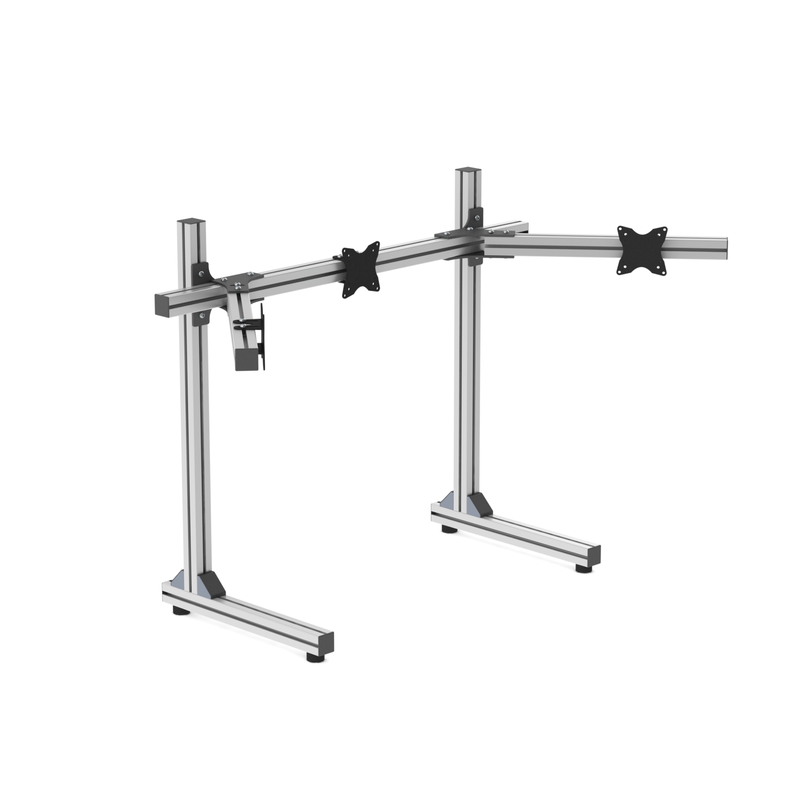 TRIPLE MONITOR STAND SILVER – cod. STM-S
