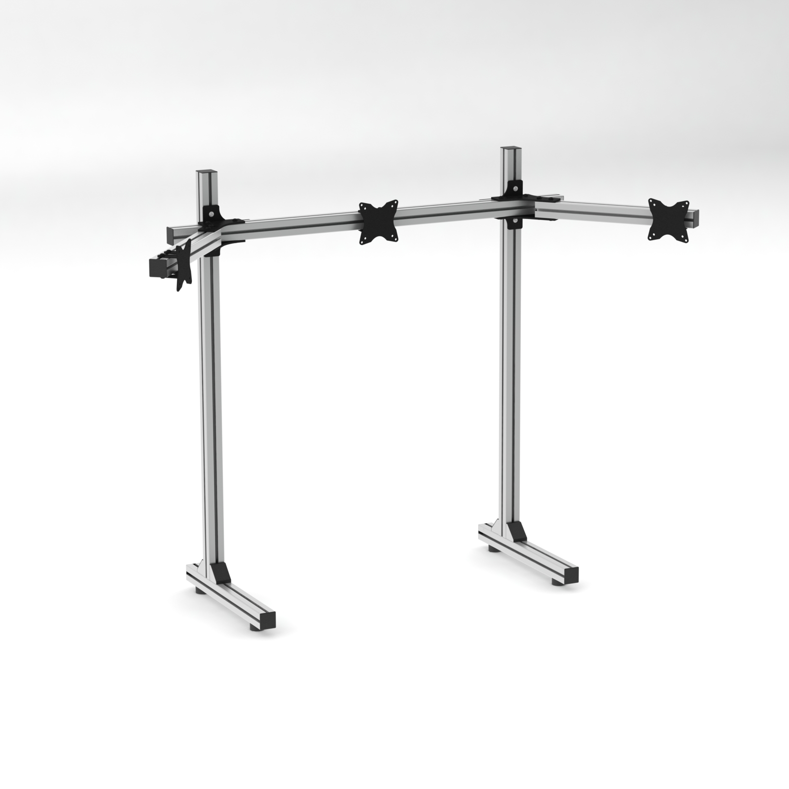 TRIPLE MONITOR STAND SILVER – cod. STM-S